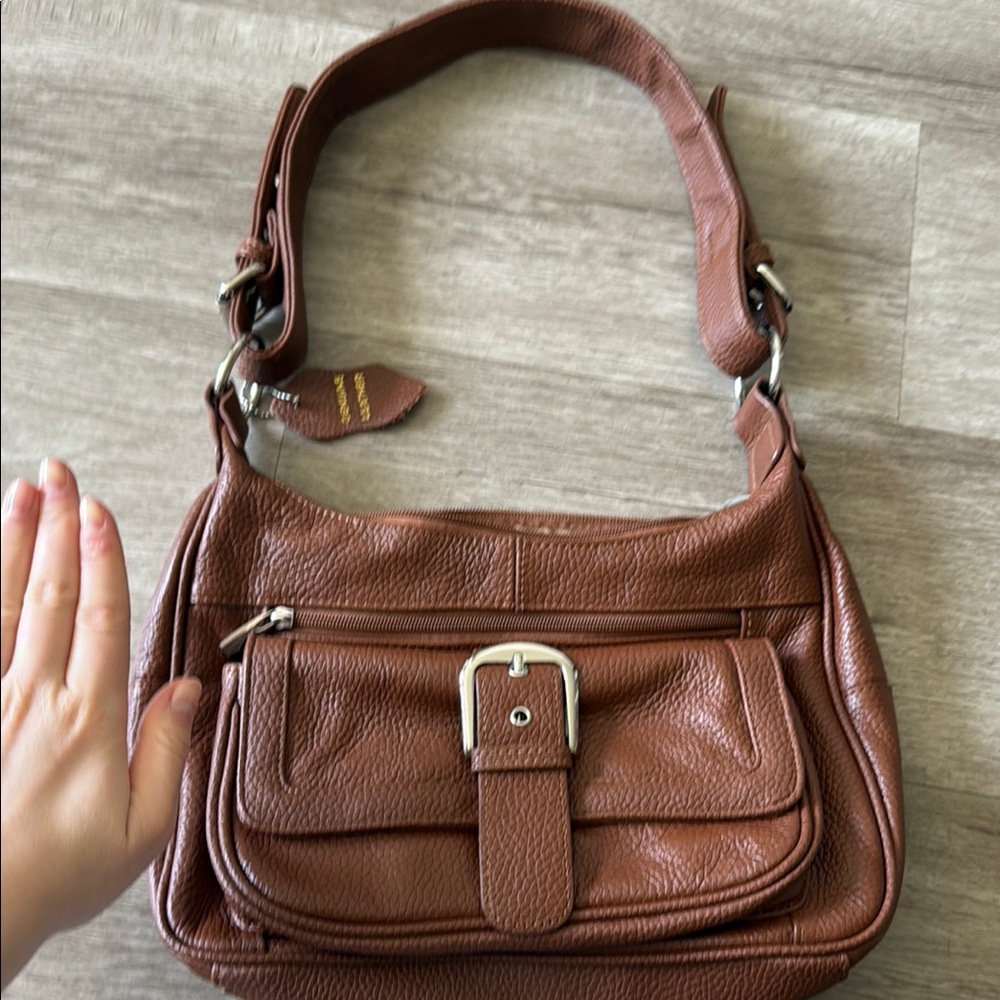 Brown Leather Shoulder Bag